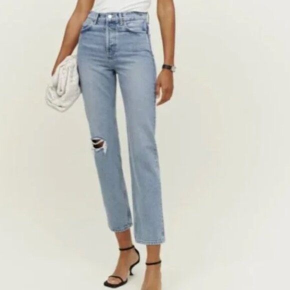 Reformation Julia High Cigarette Jean Size 26 - Picture 1 of 6